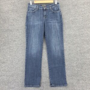 Lee Jeans Womens 8 Blue Relaxed Fit Straight Leg‎ Mid Rise Stretch Denim 30x30